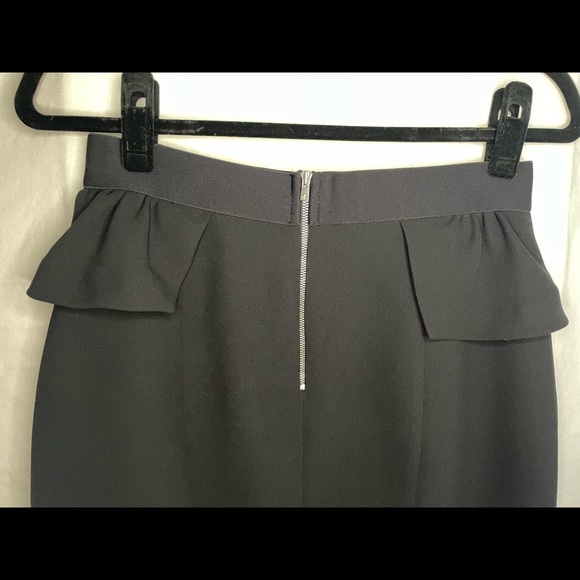 Sandro Black Ruffle Knee Length Pencil Skirt S / 2 - Picture 5 of 7